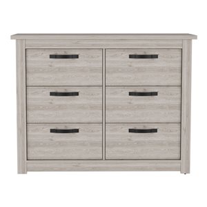 FM Furniture Westport Light Grey 6-Drawer Standard Dresser