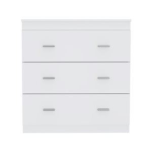 FM Furniture Dove White 3-Drawer Standard Dresser