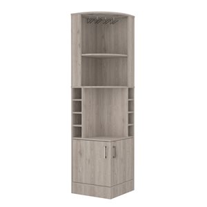 FM Furniture Seattle Light Grey 8-Bottle Composite Wine Cabinet