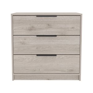 FM Furniture Washington Light Grey 3-Drawer Standard Dresser