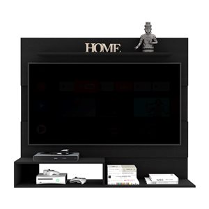 FM Furniture Cabos Black Wengue TV Stand for TVs up to 50-in