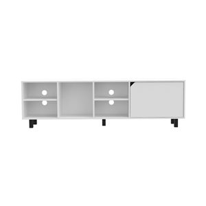 FM Furniture Native White TV Stand for TVs up to 70-in