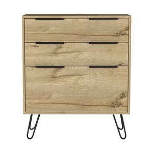 FM Furniture Praga Light Oak 3-Drawer Standard Dresser