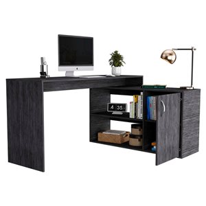 FM Furniture Dallas 59.6-in Brown Modern/Contemporary Computer Desk