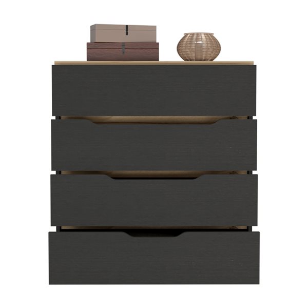 FM Furniture California Black-Light Oak 4-Drawer Standard Dresser