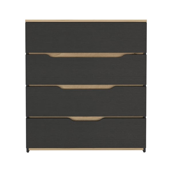 FM Furniture California Black-Light Oak 4-Drawer Standard Dresser