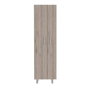 FM Furniture Norway Light Grey/White Composite Pantry