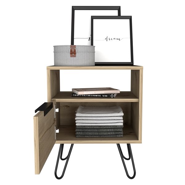 FM Furniture Vienna Black Nightstand