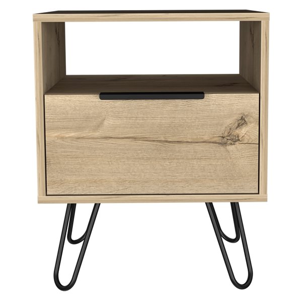 FM Furniture Vienna Black Nightstand