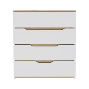 FM Furniture California White-Light Oak 4-Drawer Standard Dresser