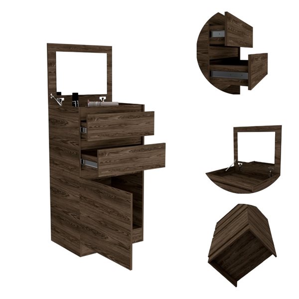 FM Furniture Celestial Dark Walnut 2-Drawer Standard Dresser