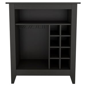 FM Furniture Future Black 8-Bottle Composite Wine Cabinet
