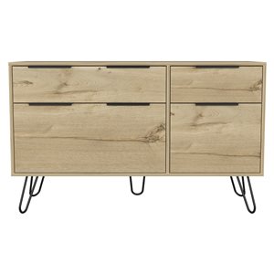 FM Furniture Monaco Light Oak 4-Drawer Standard Dresser