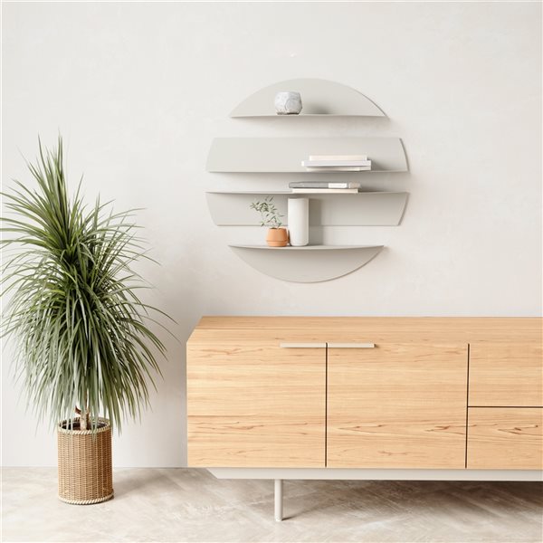 Étagère murale Solis par Umbra en acier blanc de 30 po L. x 7,29 po h. x 30 po p.