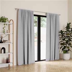 Umbra Twilight 84-in Grey Polyester Blackout Curtain Panel Pair