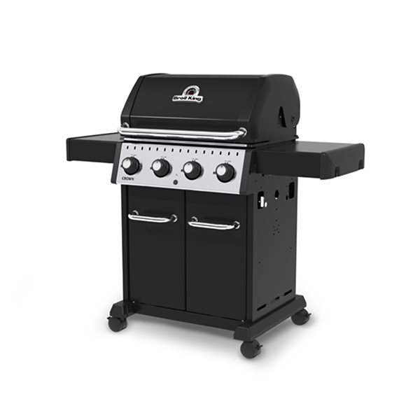 Barbecue au gaz propane liquide Crown 420 de Broil King noir à 4 brûleurs