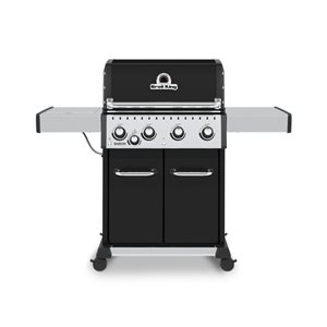 Broil King Baron 440 Pro Black 4-Burner Natural Gas Grill with Side Burner