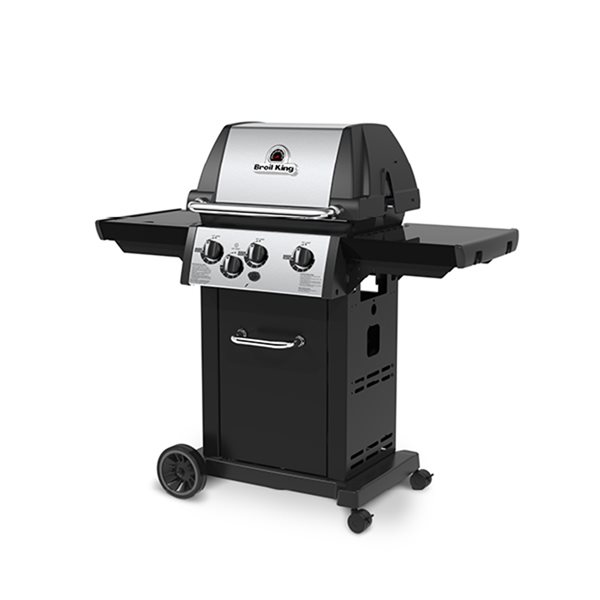 Broil King Monarch 340 30,000 BTU Stainless Steel 3-Burner Liquid Propane Gas Grill with Side Burner