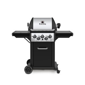 Broil King Monarch 390 Stainless Steel 3-Burner Natural Gas Grill with Side Burner and Rotisserie Burner 30000 BTU