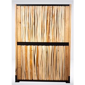 Ramo Contempory 4-ft x 6-ft Willow/Black Privacy Screen without Cover Planks
