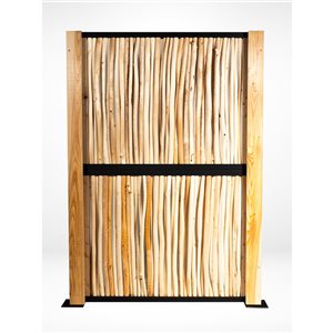 Ramo Contempory 4-ft x 6-ft Willow/Black Privacy Screen
