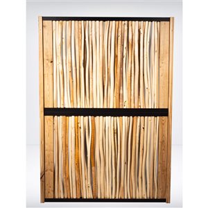 Ramo Contempory Willow/Black 4-ft x 6-ft Privacy Screen