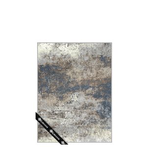Tapis rectangulaire de 5 pi x 7 pi Raglan par KORHANI Home à motif abstrait gris et bleu
