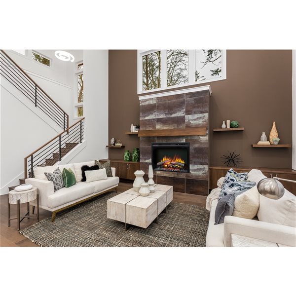 Dimplex 33-in Black Electric Fireplace Insert with Logs