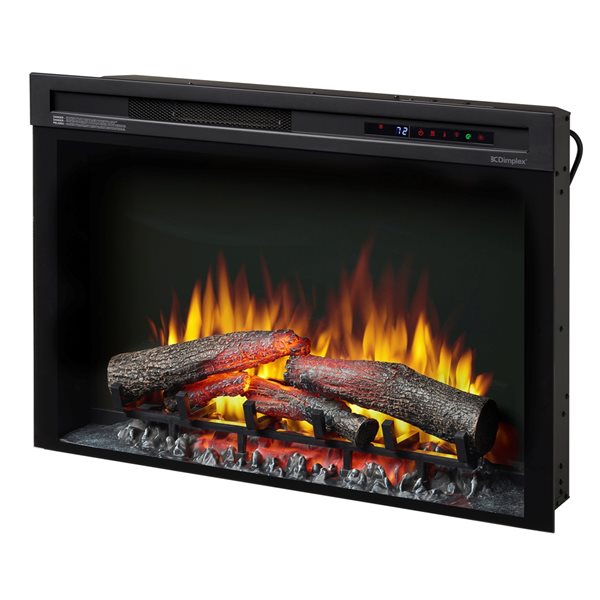Dimplex 33-in Black Electric Fireplace Insert with Logs