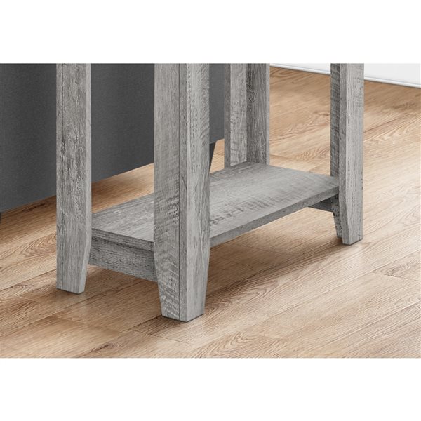 Monarch Specialties 23.75-in Grey Composite Rectangular Accent Table