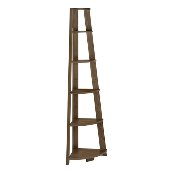 Walnut corner ladder deals shelf