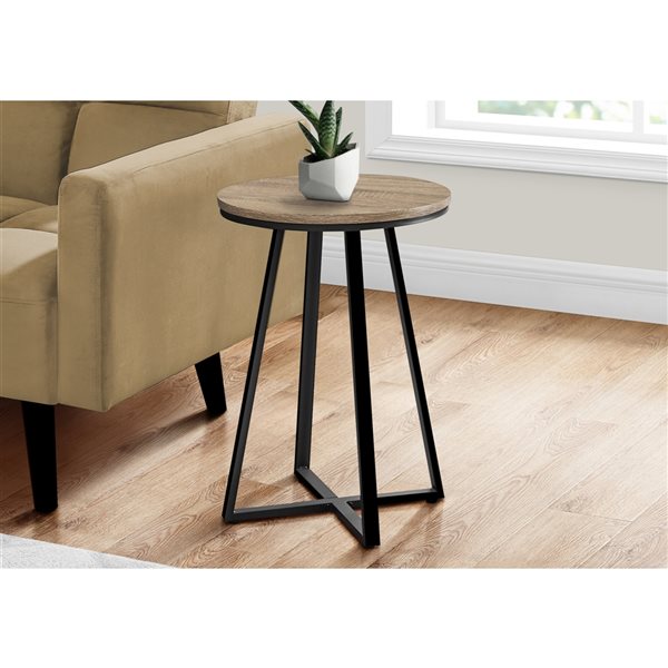 Table d'appoint rectangulaire en composite brun par Monarch