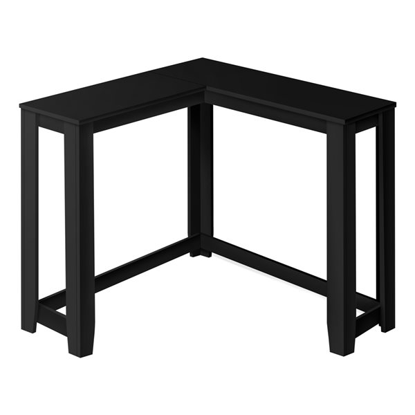 Table d'appoint moderne noire par Monarch Specialties de 35,5 po