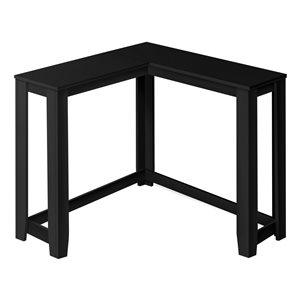 Table d'appoint moderne noire par Monarch Specialties de 35,5 po