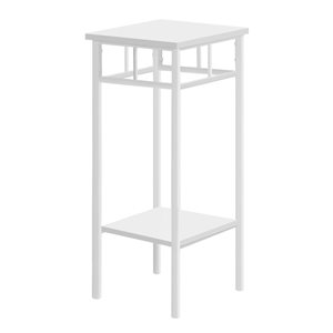 Monarch Specialties 12-in White Composite Square Accent Table