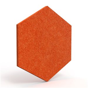 Luxor RECLAIM Orange Stick-On Fabric Covered Acoustic Panel - 6-Pack
