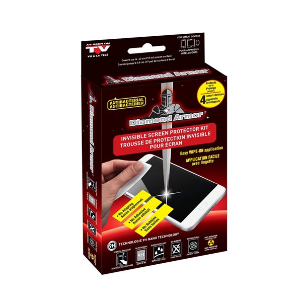 Diamond Armor Invisible Screen Protector Kit - 2-Pack