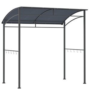 Outsunny 7-ft x 5-ft Dark Grey Iron BBQ Tent with Hooks