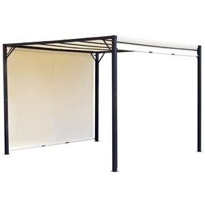 Outsunny 10-ft x 10-ft Outdoor Steel Retractable Pergola