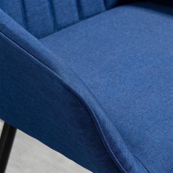 Ensemble de 2 chaises de salle à manger ergonomique élégantes bleues par HOMCOM
