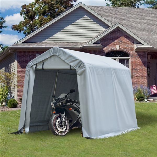 Abri de voiture extérieur avec cadre en acier galvanisé de 7,9 pi x 5,9 pi par Outsunny