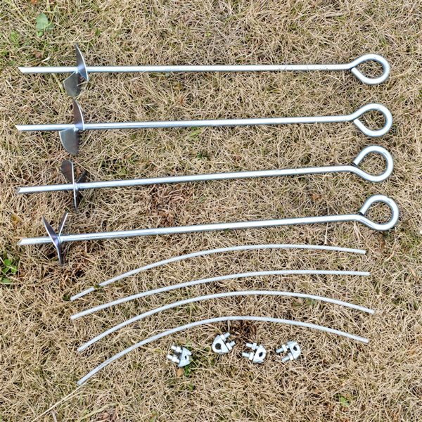 Abri de voiture extérieur avec cadre en acier galvanisé de 7,9 pi x 5,9 pi par Outsunny