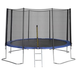 Soozier 12-ft Trampoline with Safety Enclosure Net and Ladder