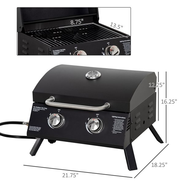 Tabletop gas cheap barbecue