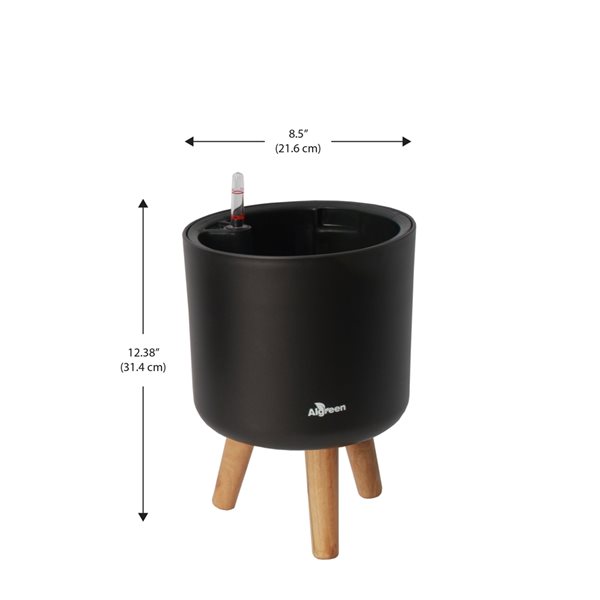 Algreen Products 8.5-in x 12.75-in Matte Brown Plastic Self-Watering Planter