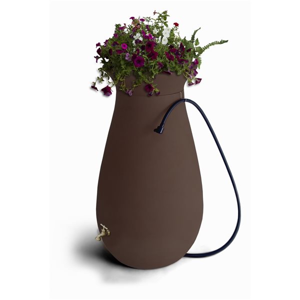 Algreen Products 246-L Brown Plastic Rain Barrel