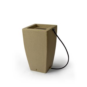 Algreen Products 185-L Sandstone Plastic Rain Barrel