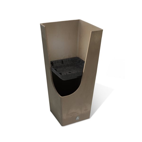 Algreen Products 13-in x 28-in Slate Grey Composite Planter