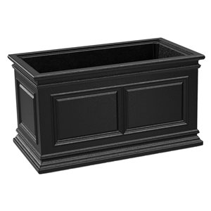 Algreen Products 30-in x 16-in Black Plastic Self-Watering Planter