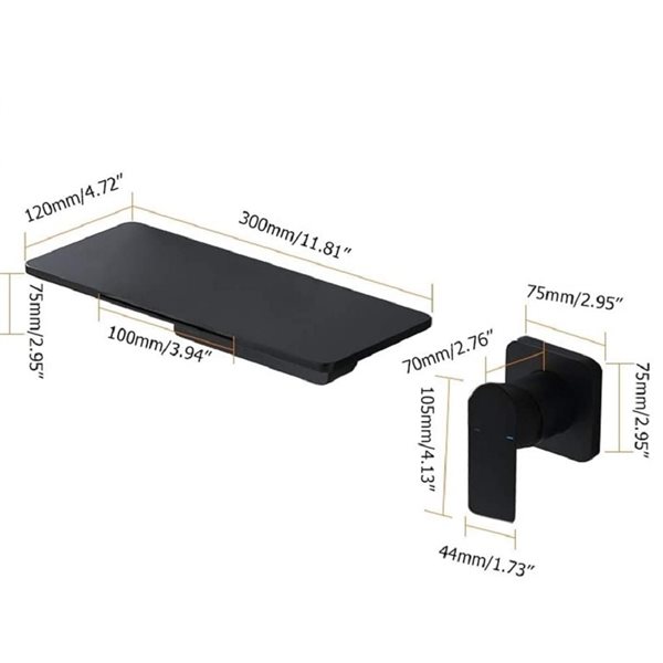 Clihome Matte Black 1-Handle 2-Hole WaterSense Labelled Bathroom Sink Faucet